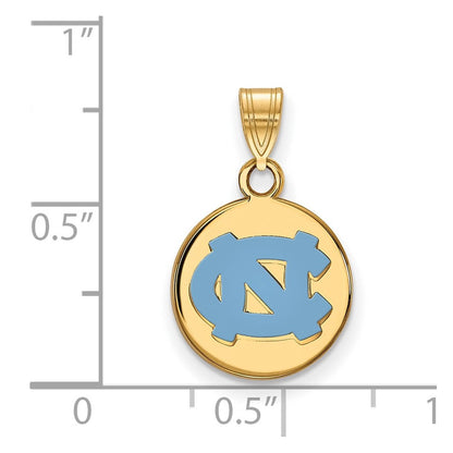 Vergoldet Sterlingsilber Logoart University Of North Carolina N C Klein Emailliert Plättchen Anhänger