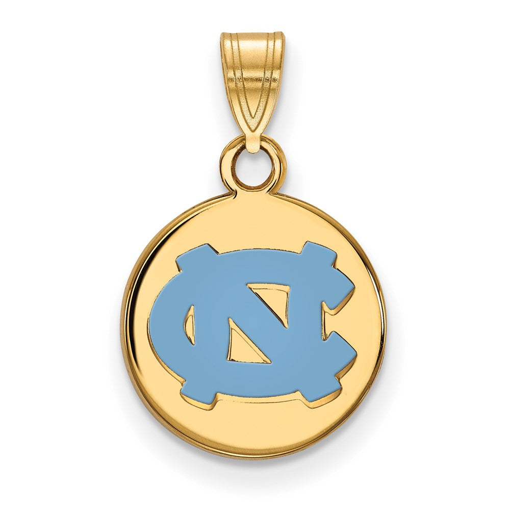 Vergoldet Sterlingsilber Logoart University Of North Carolina N C Klein Emailliert Plättchen Anhänger