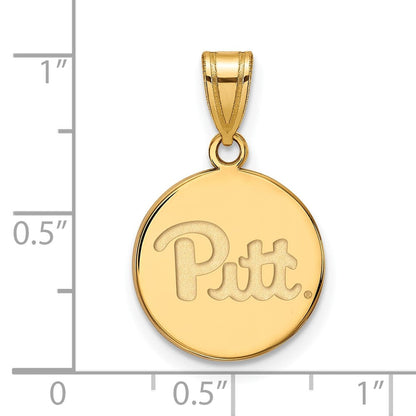 Vergoldet Sterlingsilber Logoart University Of Pittsburgh Mittel Plättchen Anhänger