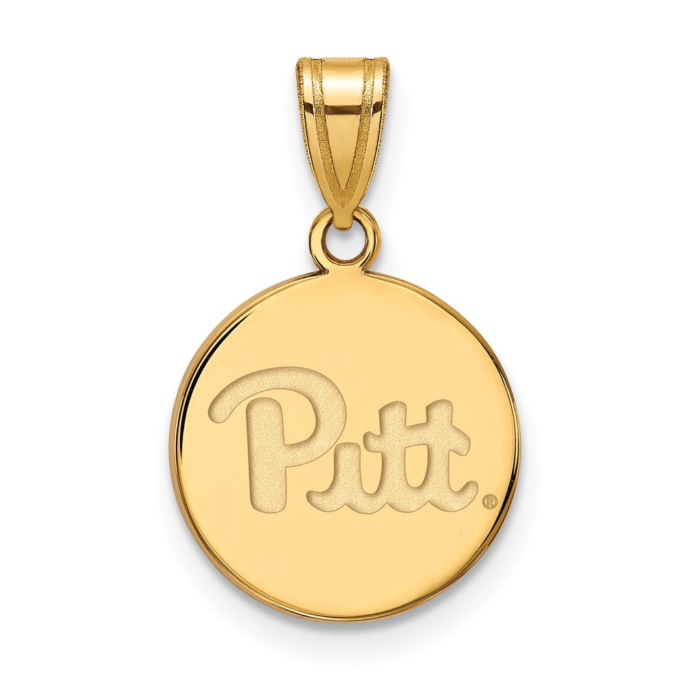 10K Gelbgold Logoart University Of Pittsburgh Mittel Plättchen Anhänger