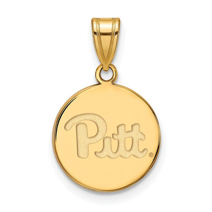 Vergoldet Sterlingsilber Logoart University Of Pittsburgh Mittel Plättchen Anhänger