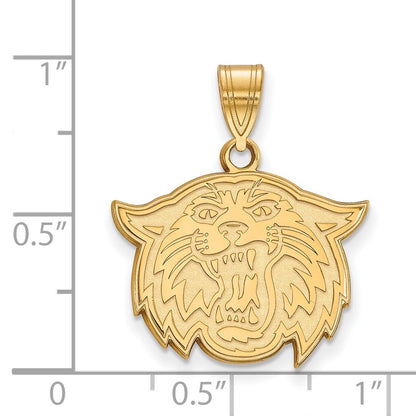 Vergoldet Sterlingsilber Logoart Villanova University Wildkatze Mittel Anhänger