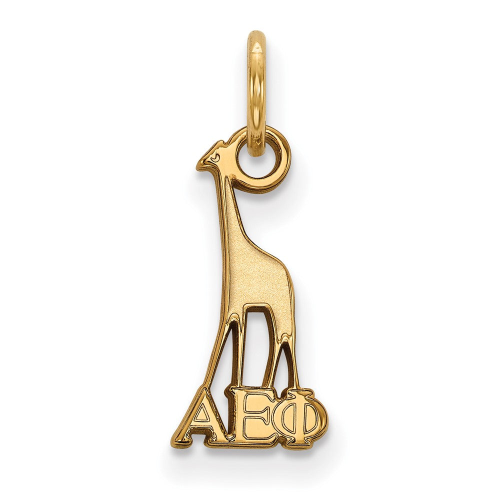 Vergoldet Sterlingsilber Logoart Alpha Epsilon Phi Sorority Symbol Extra Klein Anhänger