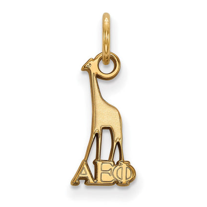 Vergoldet Sterlingsilber Logoart Alpha Epsilon Phi Sorority Symbol Extra Klein Anhänger