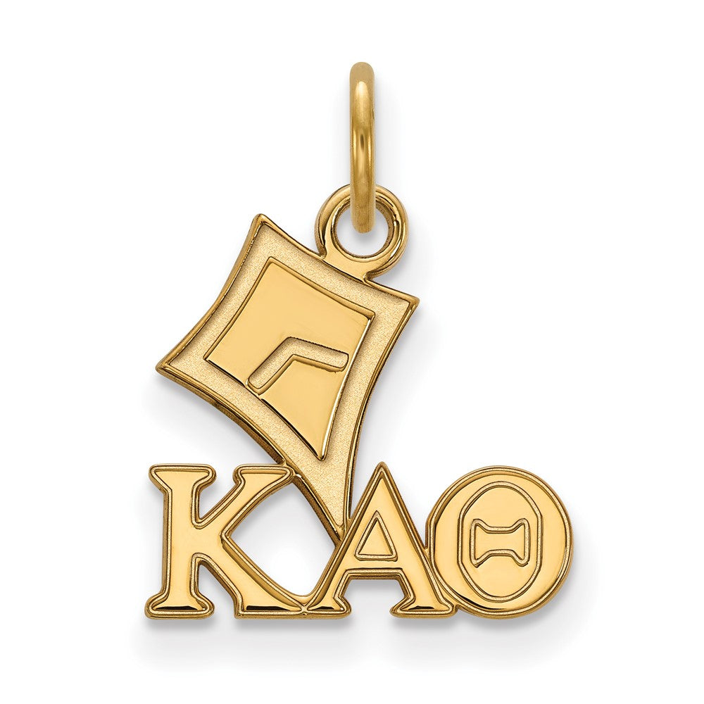 Vergoldet Sterlingsilber Logoart Kappa Alpha Theta Sorority Symbol Extra Klein Anhänger
