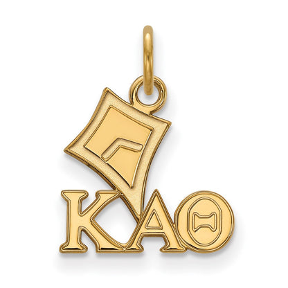 Vergoldet Sterlingsilber Logoart Kappa Alpha Theta Sorority Symbol Extra Klein Anhänger
