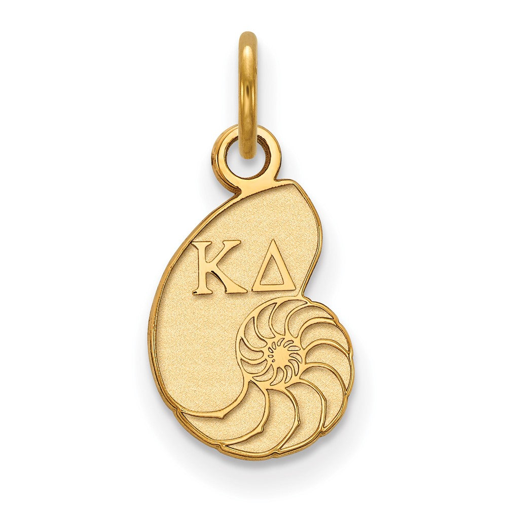 Vergoldet Sterlingsilber Logoart Kappa Delta Sorority Symbol Extra Klein Anhänger