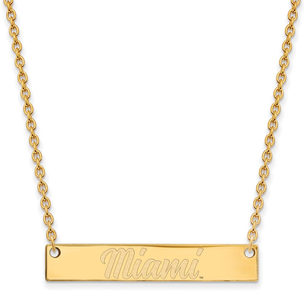Vergoldet Sterlingsilber Logoart Miami University Ohio Klein Stab 18 Zoll Halskette