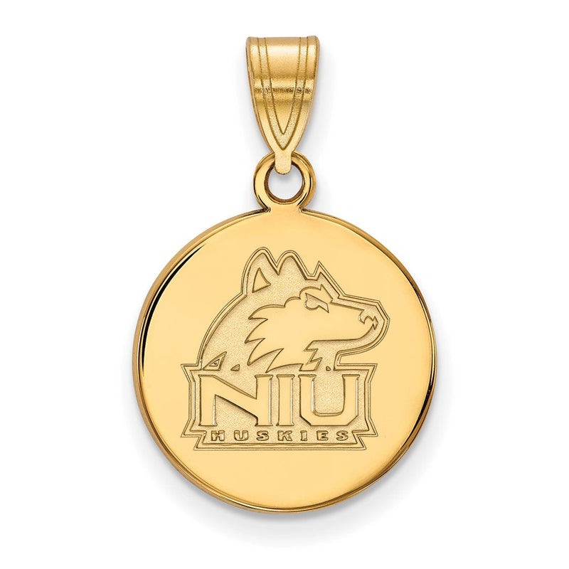 10K Gelbgold Logoart Northern Illinois University N I U Huskies Mittel Plättchen Anhänger