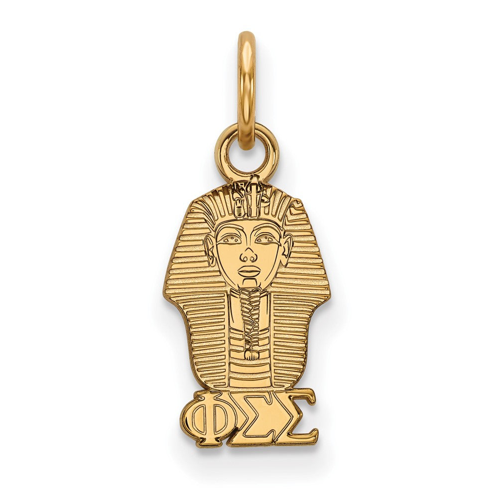 Vergoldet Sterlingsilber Logoart Phi Sigma Sorority Symbol Extra Klein Anhänger