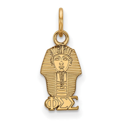 Vergoldet Sterlingsilber Logoart Phi Sigma Sorority Symbol Extra Klein Anhänger