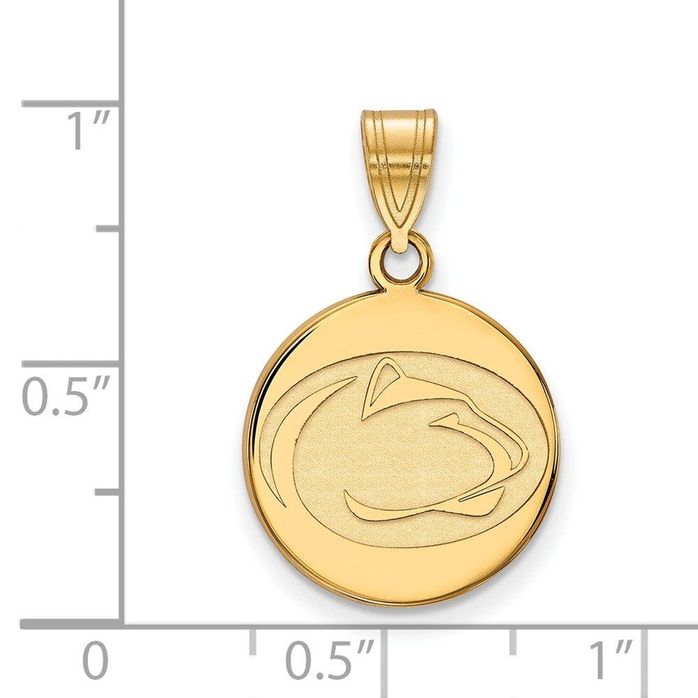 Vergoldet Sterlingsilber Logoart Penn State University Löwe Mittel Plättchen Anhänger