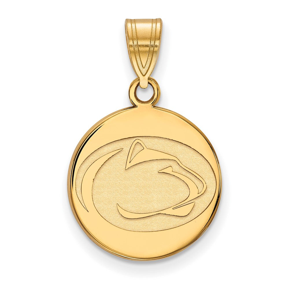Vergoldet Sterlingsilber Logoart Penn State University Löwe Mittel Plättchen Anhänger