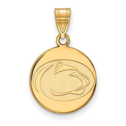 Vergoldet Sterlingsilber Logoart Penn State University Löwe Mittel Plättchen Anhänger
