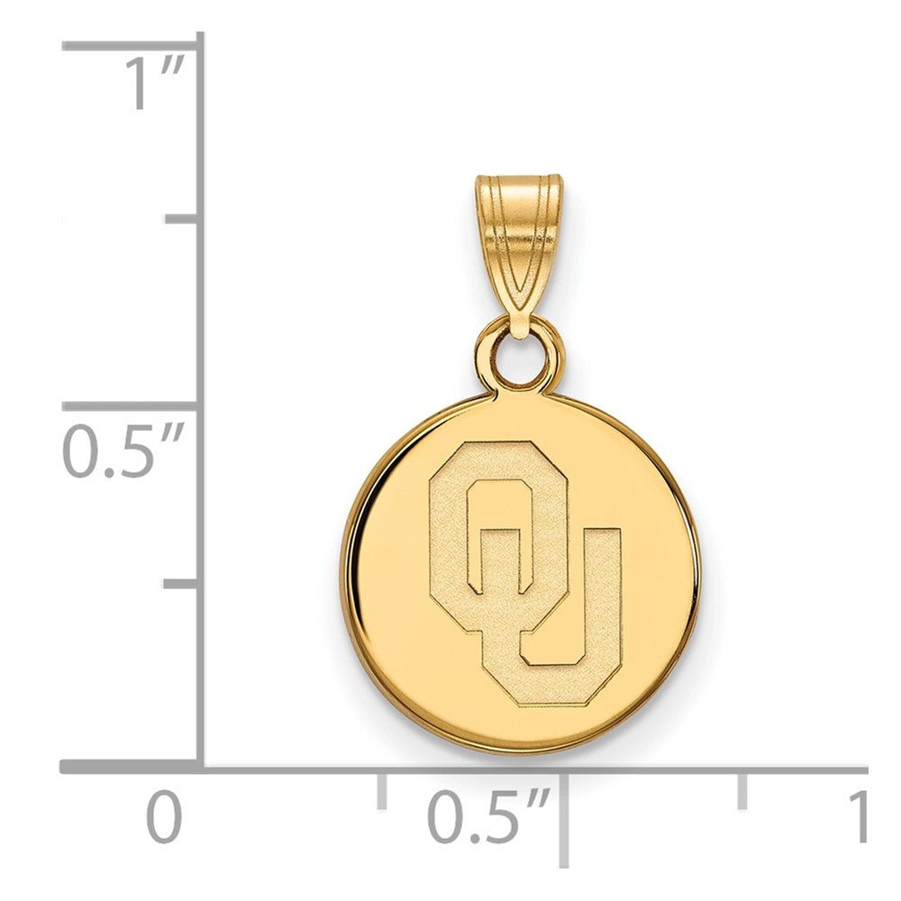 Vergoldet Sterlingsilber Logoart University Of Oklahoma O U Klein Plättchen Anhänger