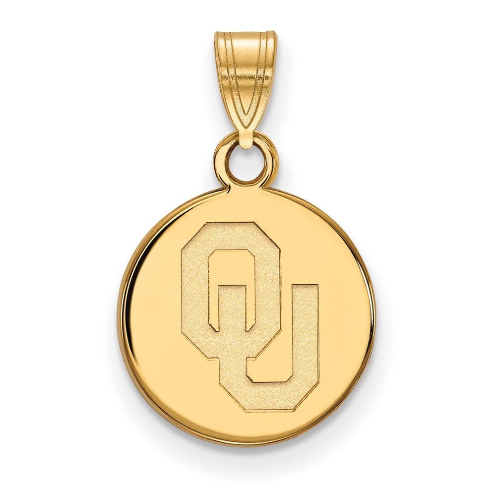 Vergoldet Sterlingsilber Logoart University Of Oklahoma O U Klein Plättchen Anhänger