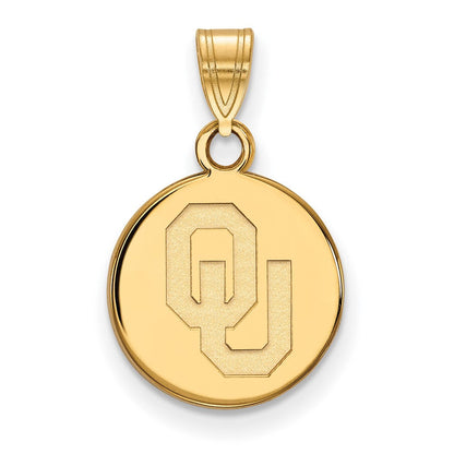 Vergoldet Sterlingsilber Logoart University Of Oklahoma O U Klein Plättchen Anhänger