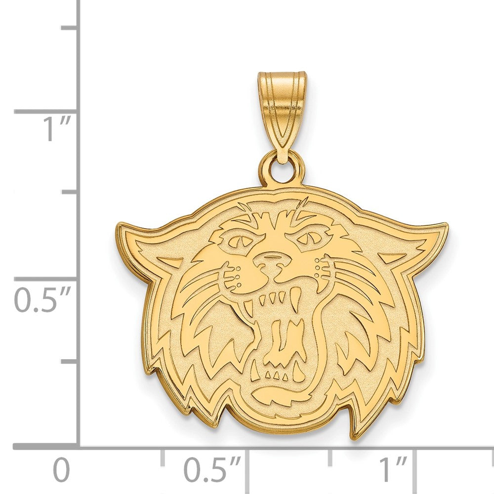 Vergoldet Sterlingsilber Logoart Villanova University Wildkatze Groß Anhänger