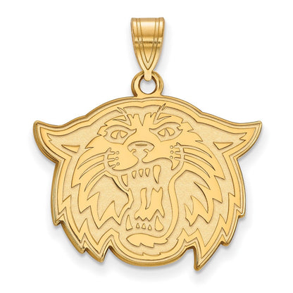 Vergoldet Sterlingsilber Logoart Villanova University Wildkatze Groß Anhänger