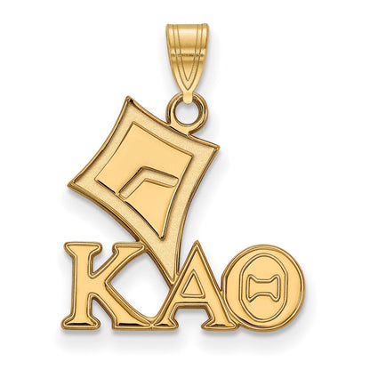 Vergoldet Sterlingsilber Logoart Kappa Alpha Theta Sorority Symbol Klein Anhänger