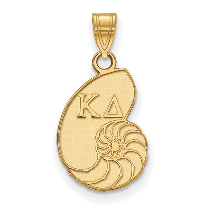 Vergoldet Sterlingsilber Logoart Kappa Delta Sorority Symbol Klein Anhänger