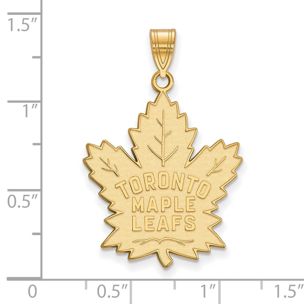 10K Gelbgold Nhl Logoart Toronto Maple Leafs Extra Groß Anhänger