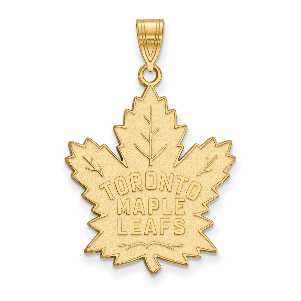 10K Gelbgold Nhl Logoart Toronto Maple Leafs Extra Groß Anhänger
