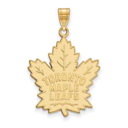 14K Gelbgold Nhl Logoart Toronto Maple Leafs Extra Groß Anhänger