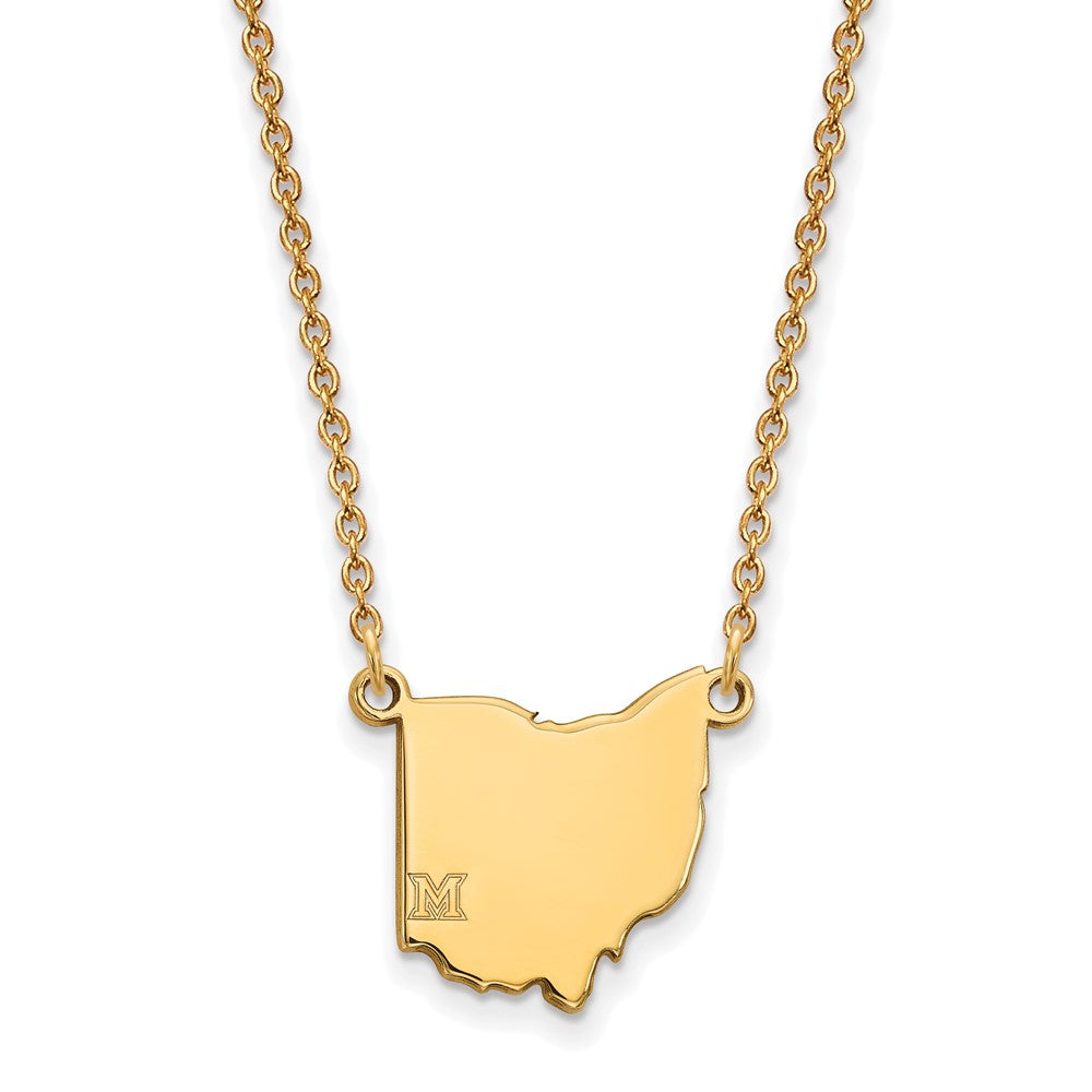 10K Gelbgold Logoart Miami University Ohio Form 18 Zoll Halskette