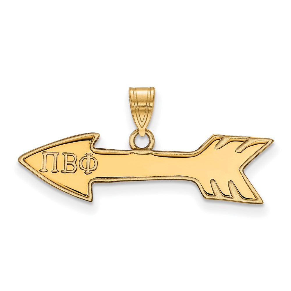 Vergoldet Sterlingsilber Logoart Pi Beta Phi Sorority Symbol Klein Anhänger