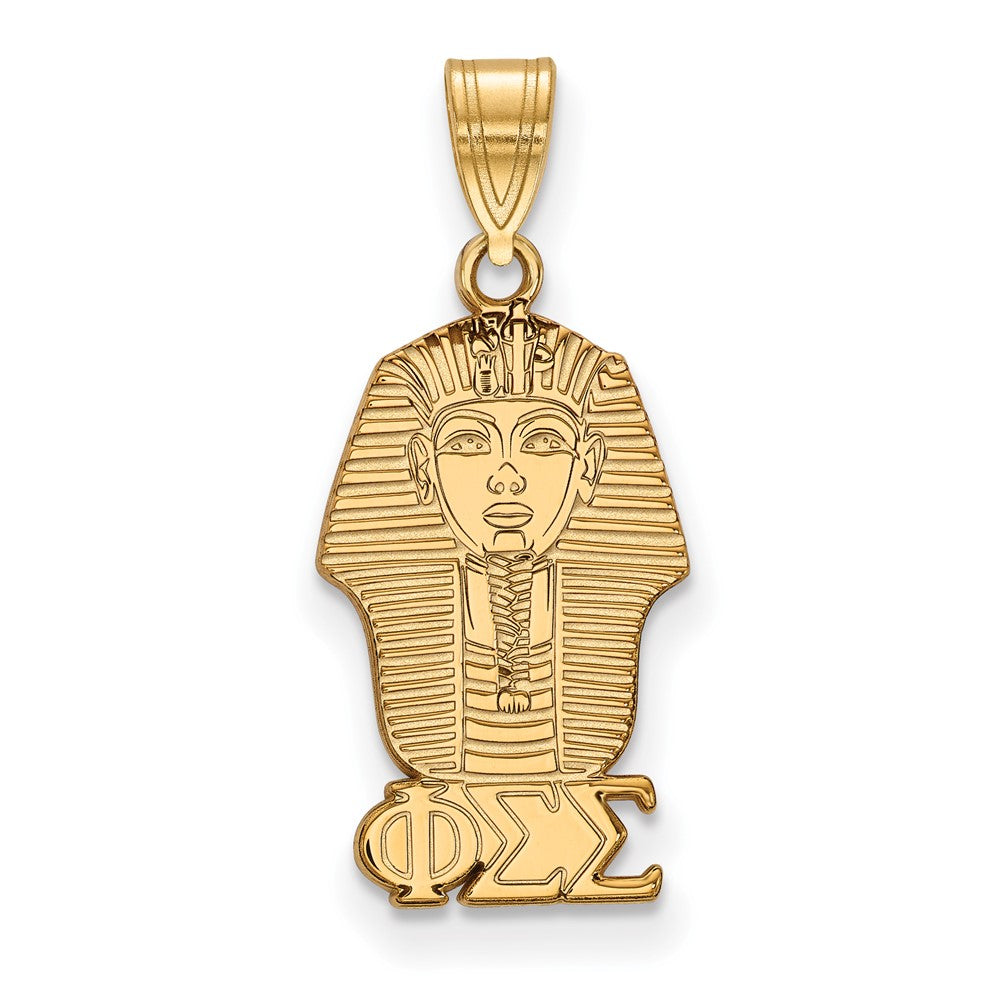 Vergoldet Sterlingsilber Logoart Phi Sigma Sorority Symbol Klein Anhänger