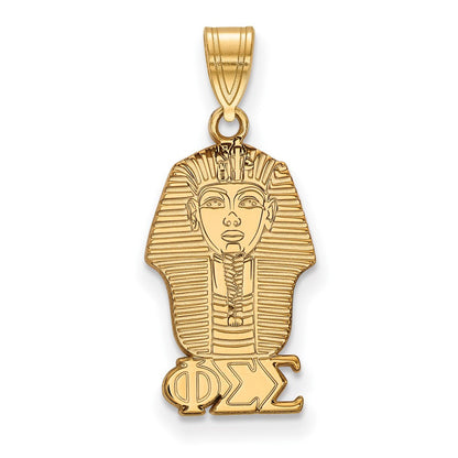 Vergoldet Sterlingsilber Logoart Phi Sigma Sorority Symbol Klein Anhänger