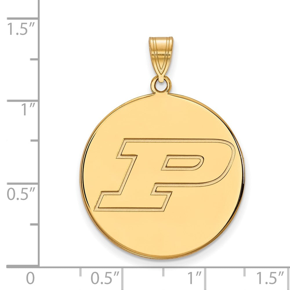 Vergoldet Sterlingsilber Logoart Purdue University Buchstabe P Extra Groß Plättchen Anhänger
