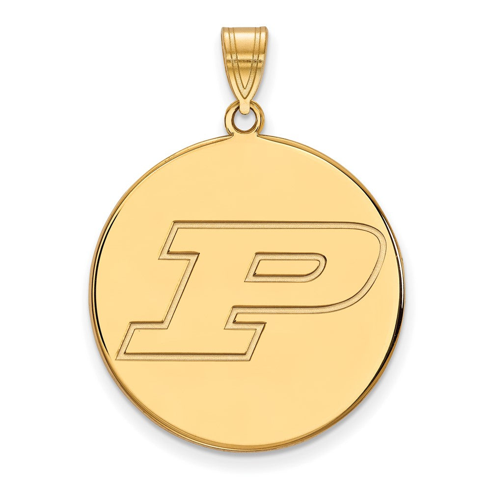 Vergoldet Sterlingsilber Logoart Purdue University Buchstabe P Extra Groß Plättchen Anhänger