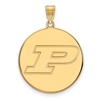 14K Gelbgold Logoart Purdue University Buchstabe P Extra Groß Plättchen Anhänger