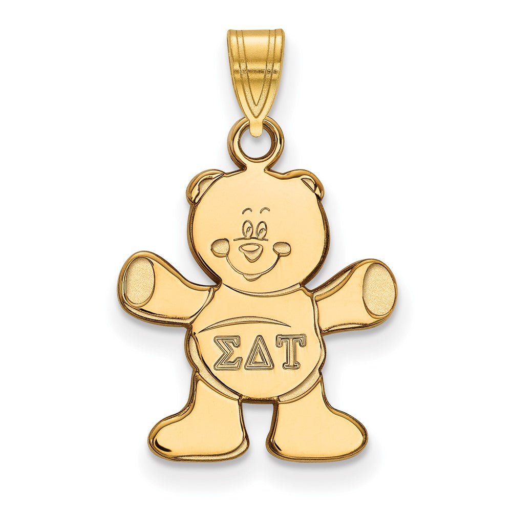 Vergoldet Sterlingsilber Logoart Sigma Delta Tau Sorority Symbol Klein Anhänger