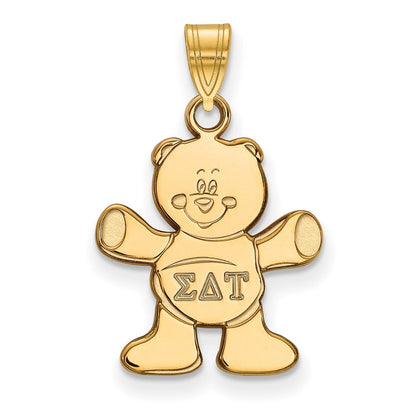 Vergoldet Sterlingsilber Logoart Sigma Delta Tau Sorority Symbol Klein Anhänger