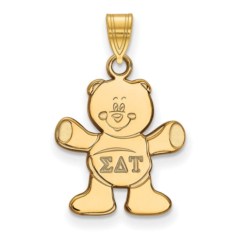 Vergoldet Sterlingsilber Logoart Sigma Delta Tau Sorority Symbol Klein Anhänger