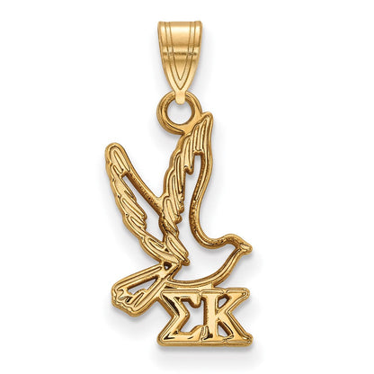 Vergoldet Sterlingsilber Logoart Sigma Kappa Sorority Symbol Klein Anhänger