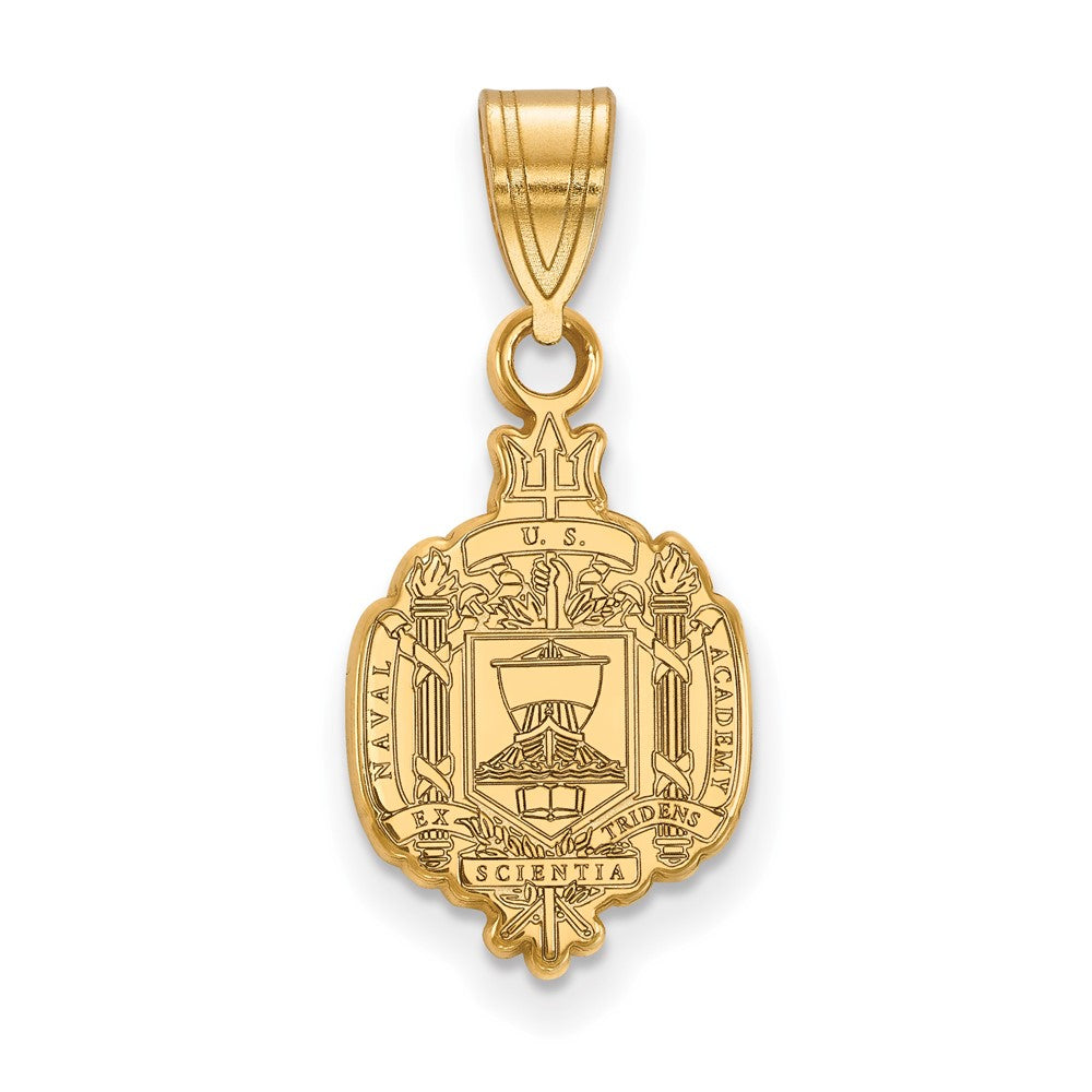 Vergoldet Sterlingsilber Logoart Us Naval Akademie Mittel Wappen Anhänger
