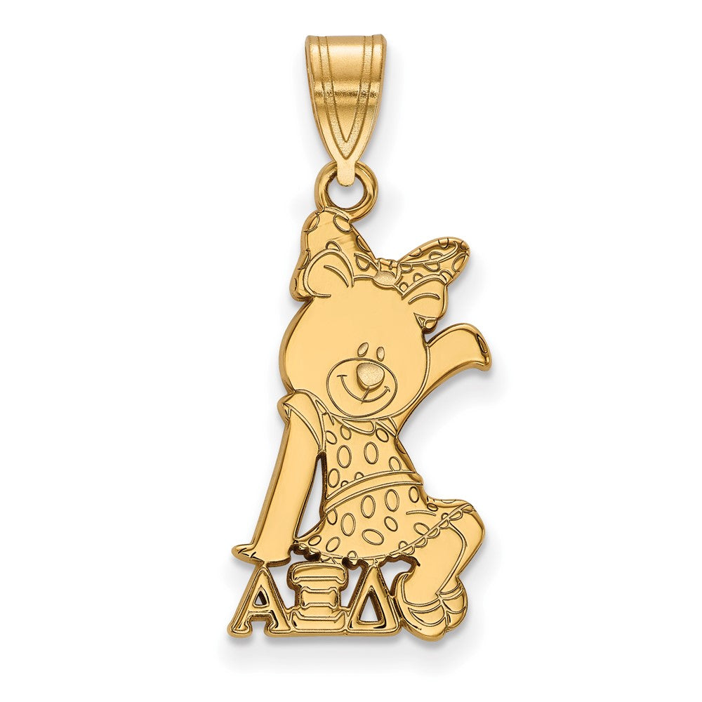 Vergoldet Sterlingsilber Logoart Alpha Xi Delta Sorority Symbol Mittel Anhänger