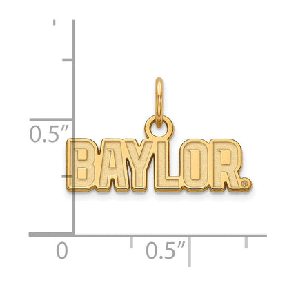 Vergoldet Sterlingsilber Logoart Baylor University Extra Klein Anhänger