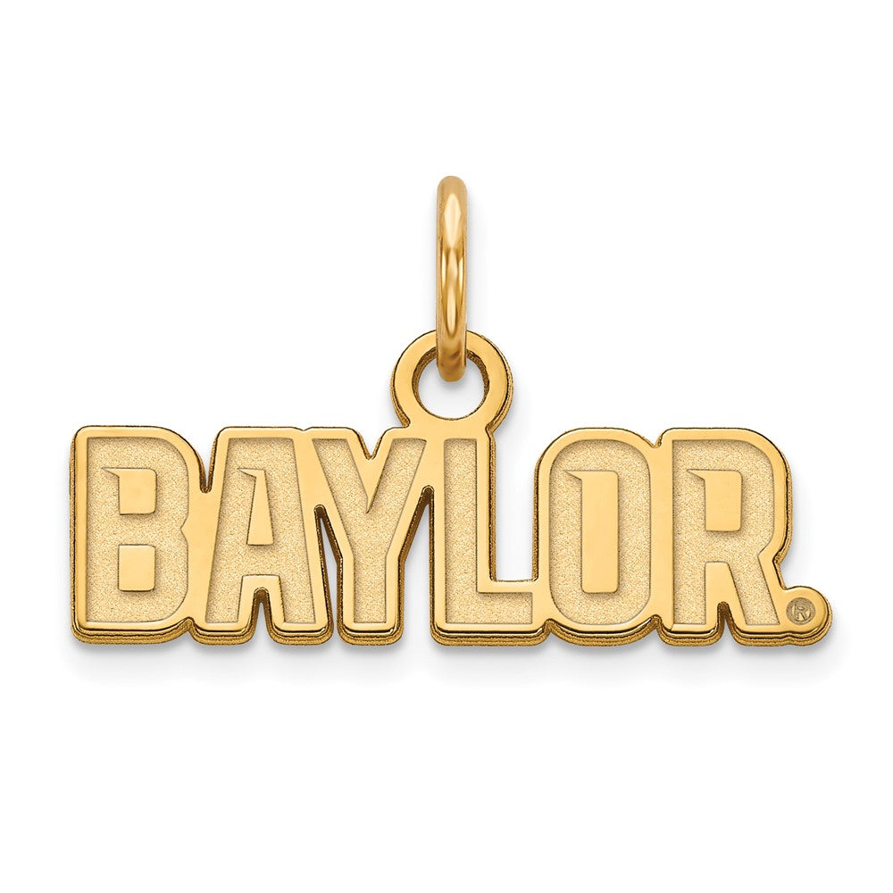 10K Gelbgold Logoart Baylor University Extra Klein Anhänger