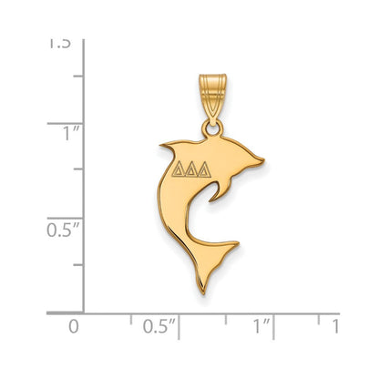 Vergoldet Sterlingsilber Logoart Delta Sorority Symbol Mittel Anhänger