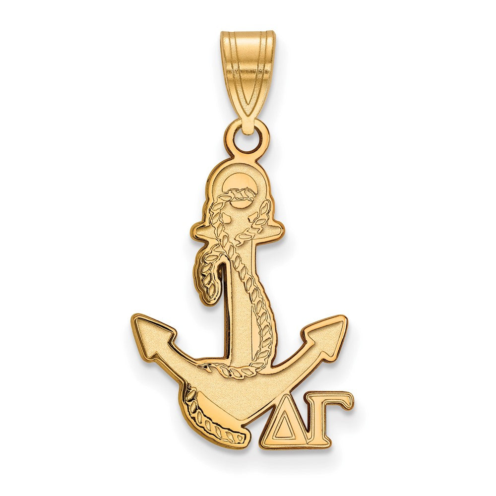 Vergoldet Sterlingsilber Logoart Delta Gamma Sorority Symbol Mittel Anhänger