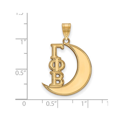 Vergoldet Sterlingsilber Logoart Gamma Phi Beta Sorority Symbol Mittel Anhänger