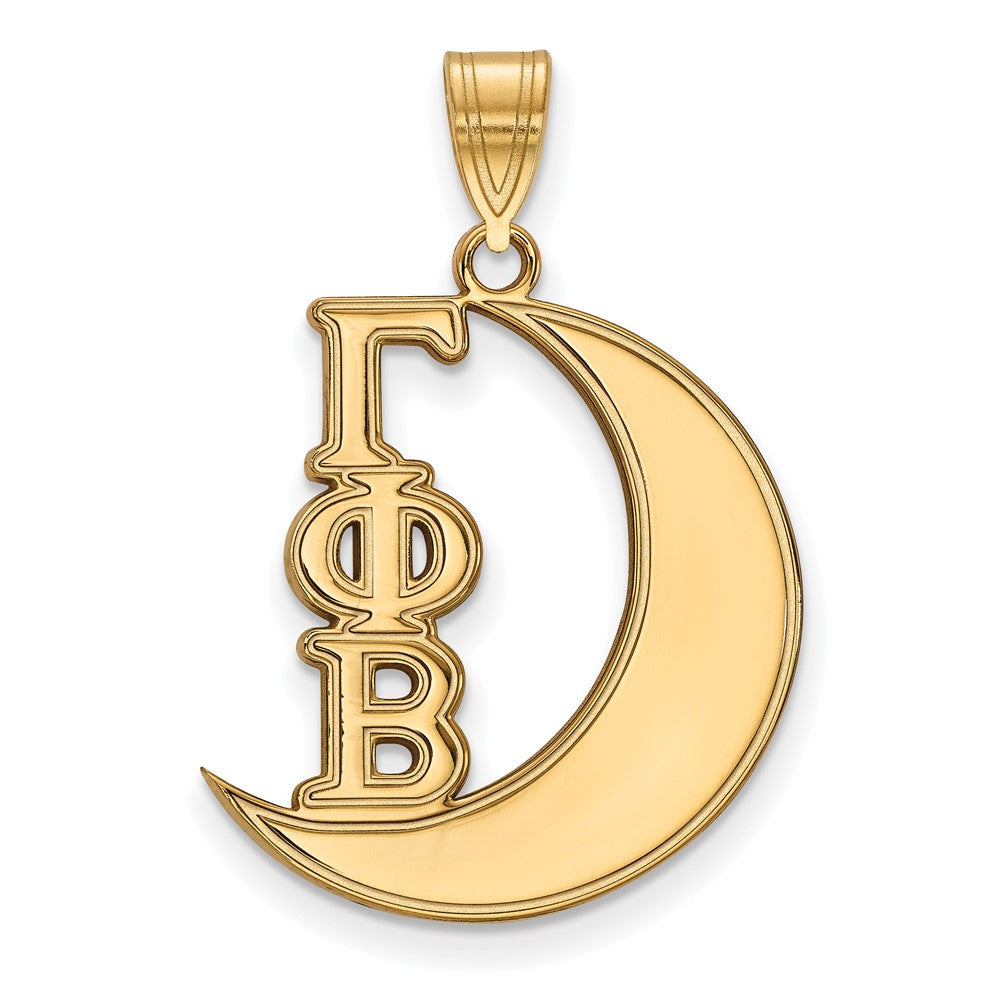 Vergoldet Sterlingsilber Logoart Gamma Phi Beta Sorority Symbol Mittel Anhänger