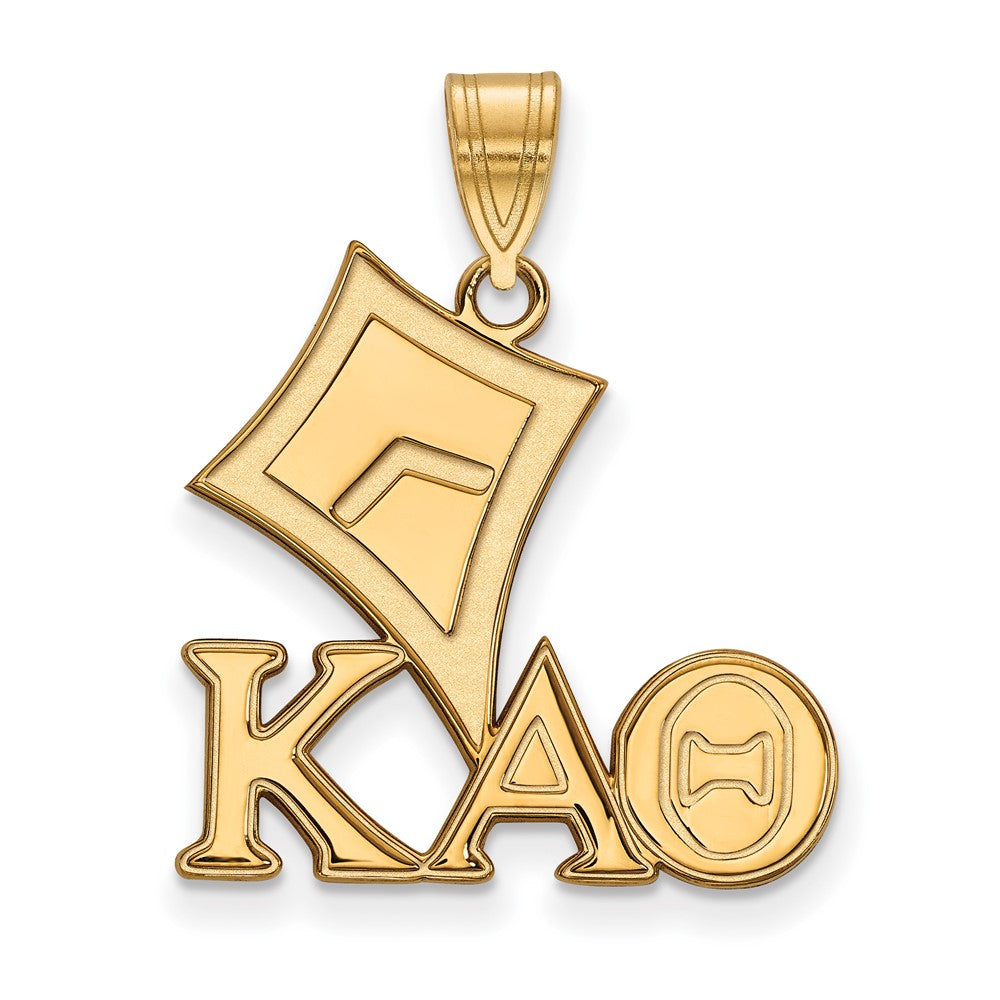Vergoldet Sterlingsilber Logoart Kappa Alpha Theta Sorority Symbol Mittel Anhänger