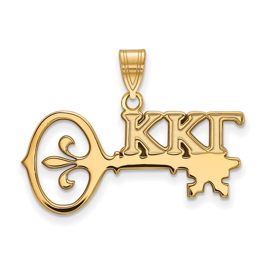 Vergoldet Sterlingsilber Logoart Kappa Gamma Sorority Symbol Mittel Anhänger
