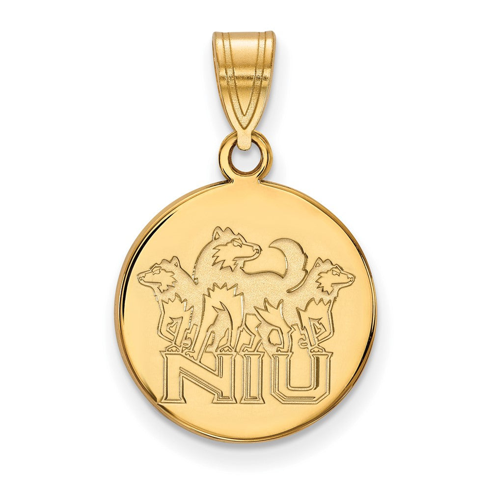 10K Gelbgold Logoart Northern Illinois University N I U mit Huskies Mittel Plättchen Anhänger